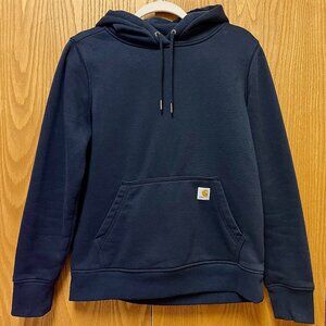 Carhartt Women's Relaxed Fit Hoodie Navy Sweatshirt Size S (4/6)